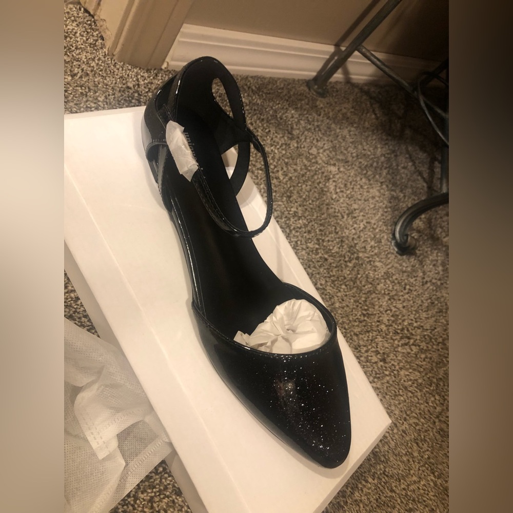 Sourpuss Black Glitter Flats